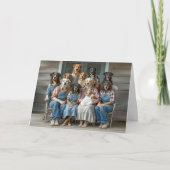 Birthday Humor Dog Family Portrait Kaart (Voorkant)