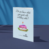 Birthday Humor Drink Vodka Cake Funny Kaart