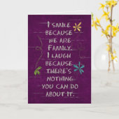 birthday humor for families member kaart (Gele Bloem)