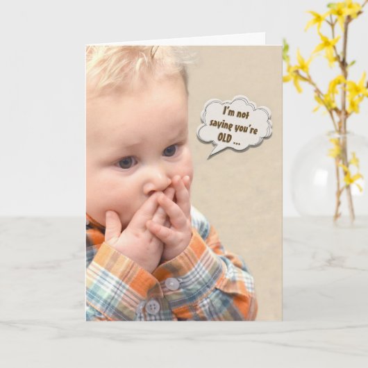 Birthday Humor Kaart (Gele Bloem)