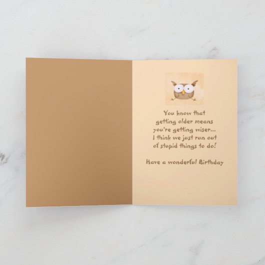 Birthday Humor Oudere Wiser Stompzinnige Dingen Aa Kaart (Binnen)