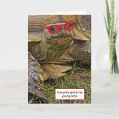 Birthday Humor tortoise in zonnebril Kaart (Voorkant)