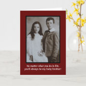 Birthday Humor van zuster naar jongere broeder Kaa Kaart (Gele Bloem)