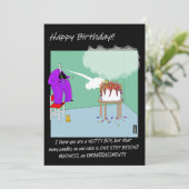 Birthday humour card for a Madness, Two tone fan (Staand voorkant)