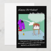 Birthday humour card for a Madness, Two tone fan (Voorkant / Achterkant)