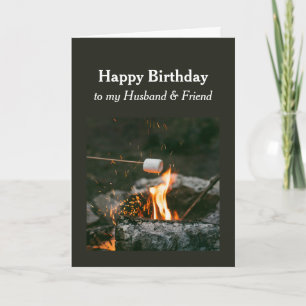 Birthday Husband Friend Camping Fire Outdoor Kaart