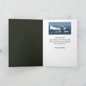 Birthday Husband Friend Small Struik Plane Kaart (Binnen)