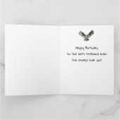 Birthday Husband Love Striking Owl Bird Nature Art Bedankkaart (Binnen)