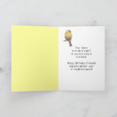 Birthday Husband Musician Fun Music Note Bird Kaart (Binnen)