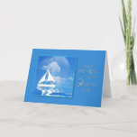 BIRTHDAY - HUSBAND - SAILBOAT - BLAUW ZEE KAART<br><div class="desc">ZIE DEZELFDE KAART VOOR ZOWEL BIRTHDAYS ALS VADERDAG KAARTEN IN VERSCHILLENDE CATEGORIEËN,  d.w.z. vader,  zoon,  broer enz.</div>