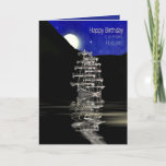 Birthday, Husband, Ship with Sails, Night Kaart<br><div class="desc">Ideal card for any man in your life. See similar or same image available in many categories,  Son,  Dad,  brother,  etc. for Father's Day and/or Birthdays.</div>