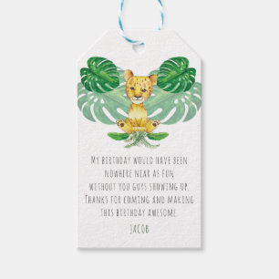 Birthday I Baptism Lion Illustration Cadeaulabel