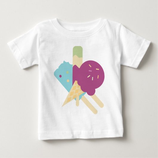 Birthday Ice Cream Baby T-Shirt (Voorkant)