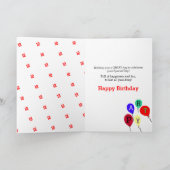 Birthday Ice Cream-ballonnen bewerken AGE Kaart (Binnen)