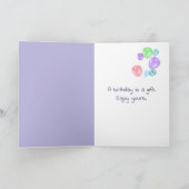 Birthday Ice Cream Cone Kaart (Binnen)