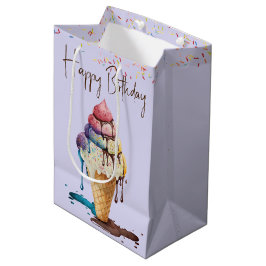 Birthday Ice Cream Cone Medium Cadeauzakje