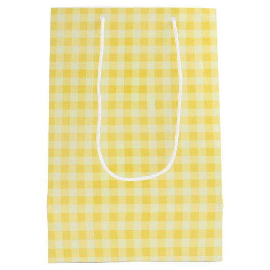 Birthday Ice Cream Cone on Gingham Medium Cadeauzakje (Achterkant)