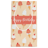 Birthday Ice Cream Cone with Sprinkles Pattern Klein Cadeauzakje (Voorkant)