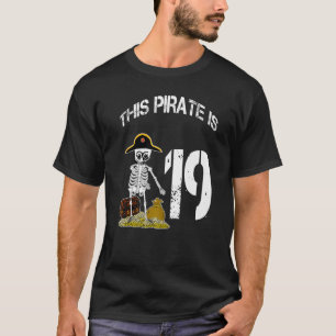 Birthday idea voor jongens skelet pirate 1 t-shirt
