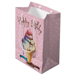 Birthday ijsklok op pooldots medium cadeauzakje