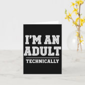 Birthday I'm An Adult Technically, Funny 18th Birt Kaart (Gele Bloem)