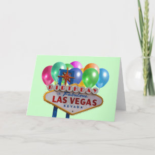BIRTHDAY IN FABULOUS LAS VEGAS KAART