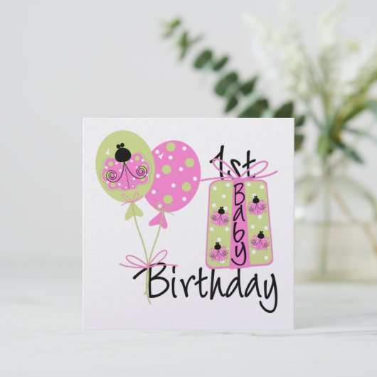 Birthday Invations Kaart (Staand voorkant)