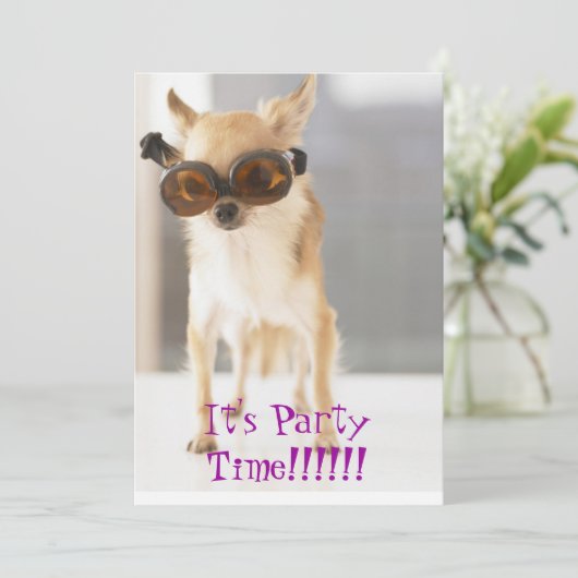 Birthday Invations Kaart (Staand voorkant)