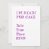 Birthday Invations Kaart (Achterkant)