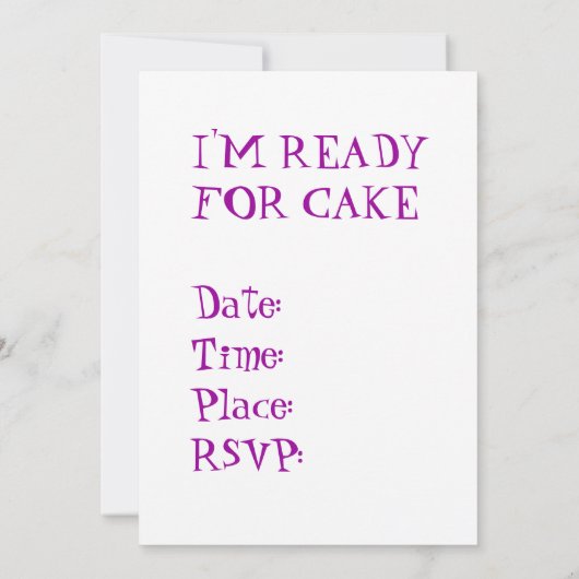 Birthday Invations Kaart (Achterkant)