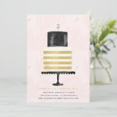 BIRTHDAY-INVITATIE - CAKE EN CANDLE KAART (Staand voorkant)