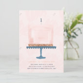 BIRTHDAY-INVITATIE - CAKE EN CANDLE KAART (Staand voorkant)
