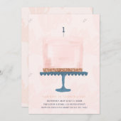 BIRTHDAY-INVITATIE - CAKE EN CANDLE KAART (Voorkant / Achterkant)