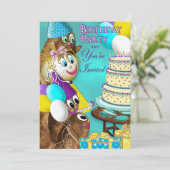 BIRTHDAY-INVITATIE - COLLECTIE VAN DE POTATOFAMILI KAART (Staand voorkant)