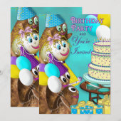 BIRTHDAY-INVITATIE - COLLECTIE VAN DE POTATOFAMILI KAART (Voorkant / Achterkant)