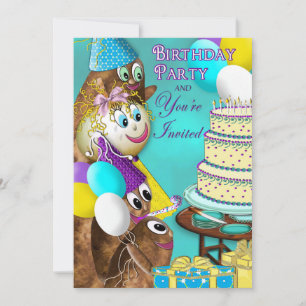 BIRTHDAY-INVITATIE - COLLECTIE VAN DE POTATOFAMILI KAART