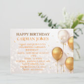 BIRTHDAY-INVITATIE KAART (Staand voorkant)