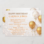 BIRTHDAY-INVITATIE KAART (Voorkant / Achterkant)