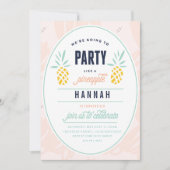 BIRTHDAY-INVITATIE - PARTIJ ALS EEN PINEAPPEL KAART (Voorkant)