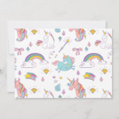 BIRTHDAY-INVITATIE VAN MAGISCHE UNICORN KIDS KAART (Achterkant)