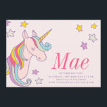 BIRTHDAY-INVITATIE VAN MAGISCHE UNICORN KIDS KAART<br><div class="desc"></div>