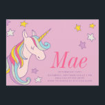 BIRTHDAY-INVITATIE VAN MAGISCHE UNICORN KIDS KAART<br><div class="desc"></div>