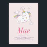BIRTHDAY-INVITATIE VAN MAGISCHE UNICORN KIDS KAART<br><div class="desc"></div>