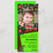 Birthday Invitation 055 van het kind: Treehouse Kaart (Voorkant / Achterkant)
