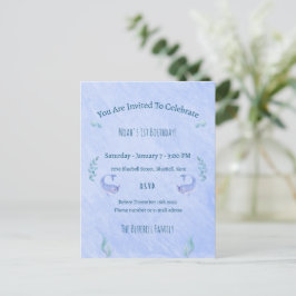 Birthday Invitation (10,8 x 14,2 cm) - Ocean Theme Briefkaart