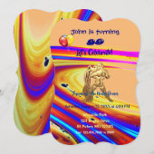 Birthday Invitation Aquarius 01/20-2/18 Kaart (Voorkant / Achterkant)