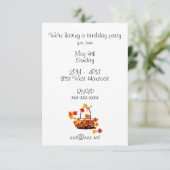 Birthday Invitation Basket of Autumn Leaves Kaart (Staand voorkant)
