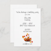 Birthday Invitation Basket of Autumn Leaves Kaart (Voorkant / Achterkant)