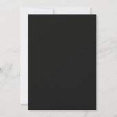Birthday Invitation Black en Gold Kaart (Achterkant)