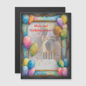 Birthday invitation card Capybara  Magnetische Uitnodiging (Voorkant / Achterkant)